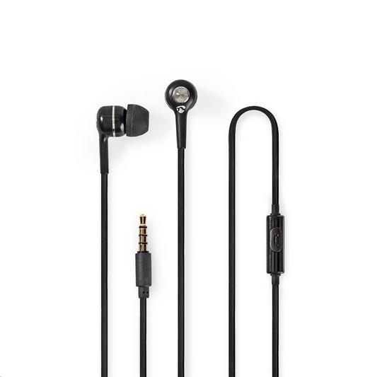 Nedis Wired Earphones Built-in Microphone 3.5mm Black (HPWD2020BK)-0