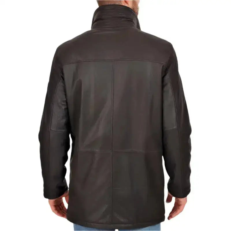 Men’s Black Leather Sport Coat-1
