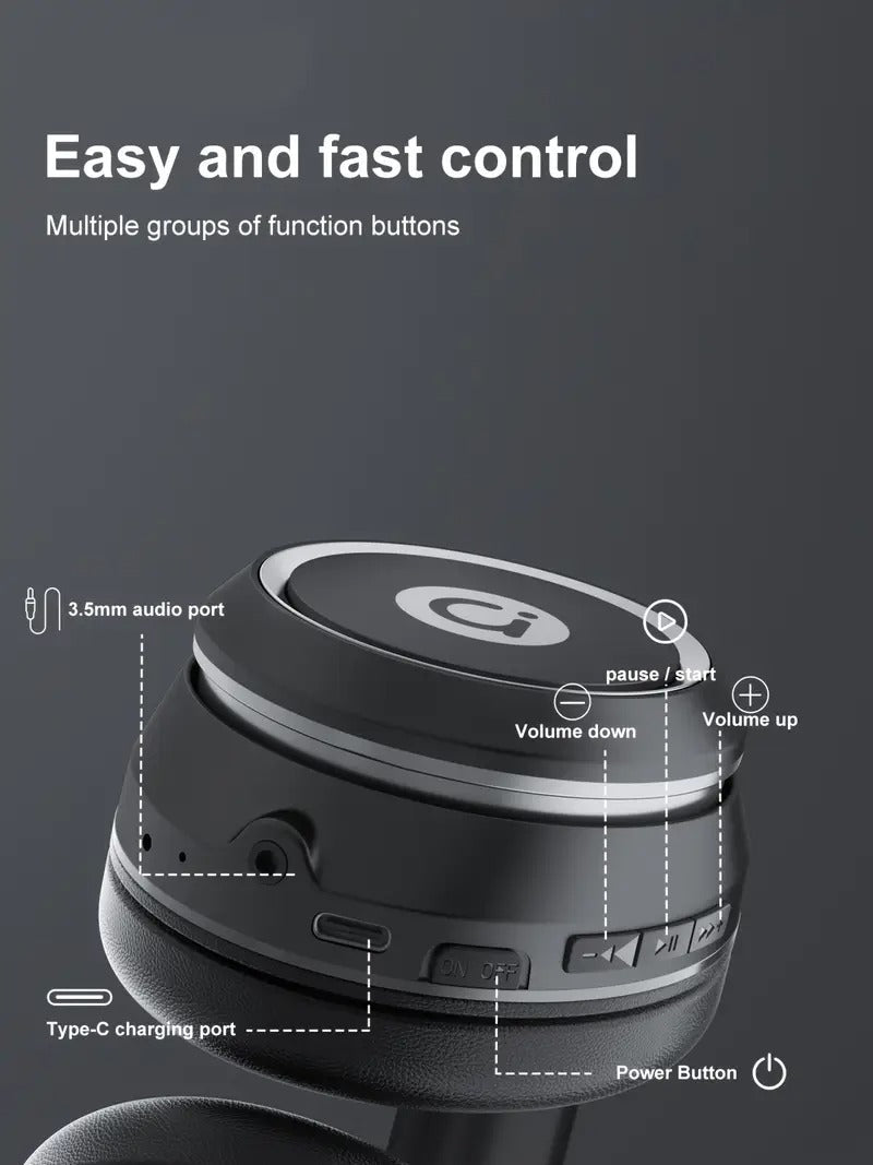 NNETM Wireless Over-Ear Headphones with Mic-2