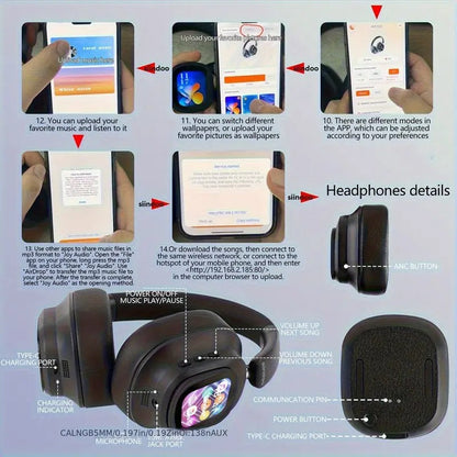 NNETM Hybrid Active Noise Cancelling Wireless Headphones-3