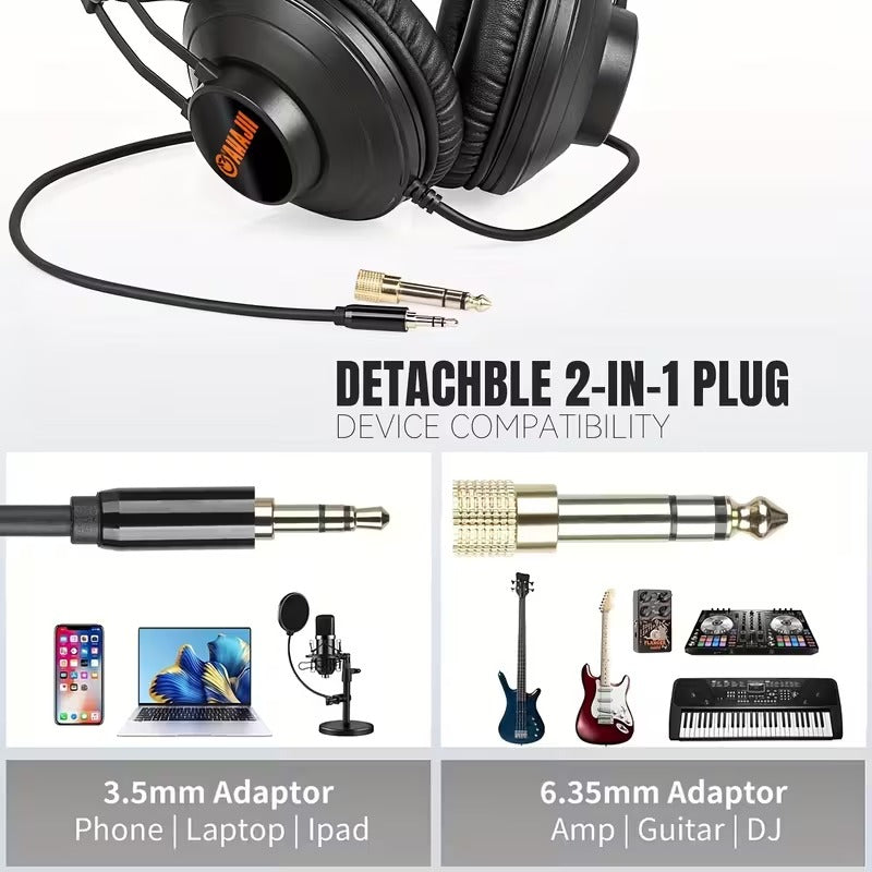 NNETM Wired Studio Monitor Headphones for Recording-1