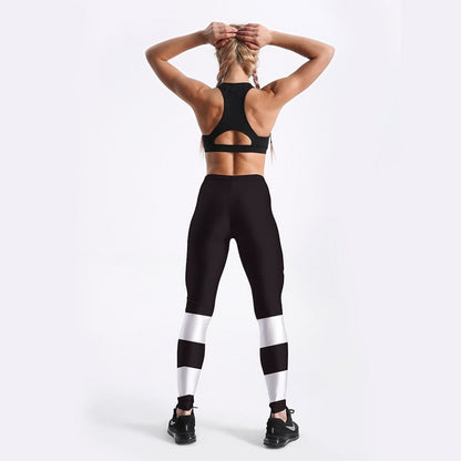 Fashion Workout Women Leggings Fitness Athleisure Clothing White Letter Printed Leggings  S-4XL-1