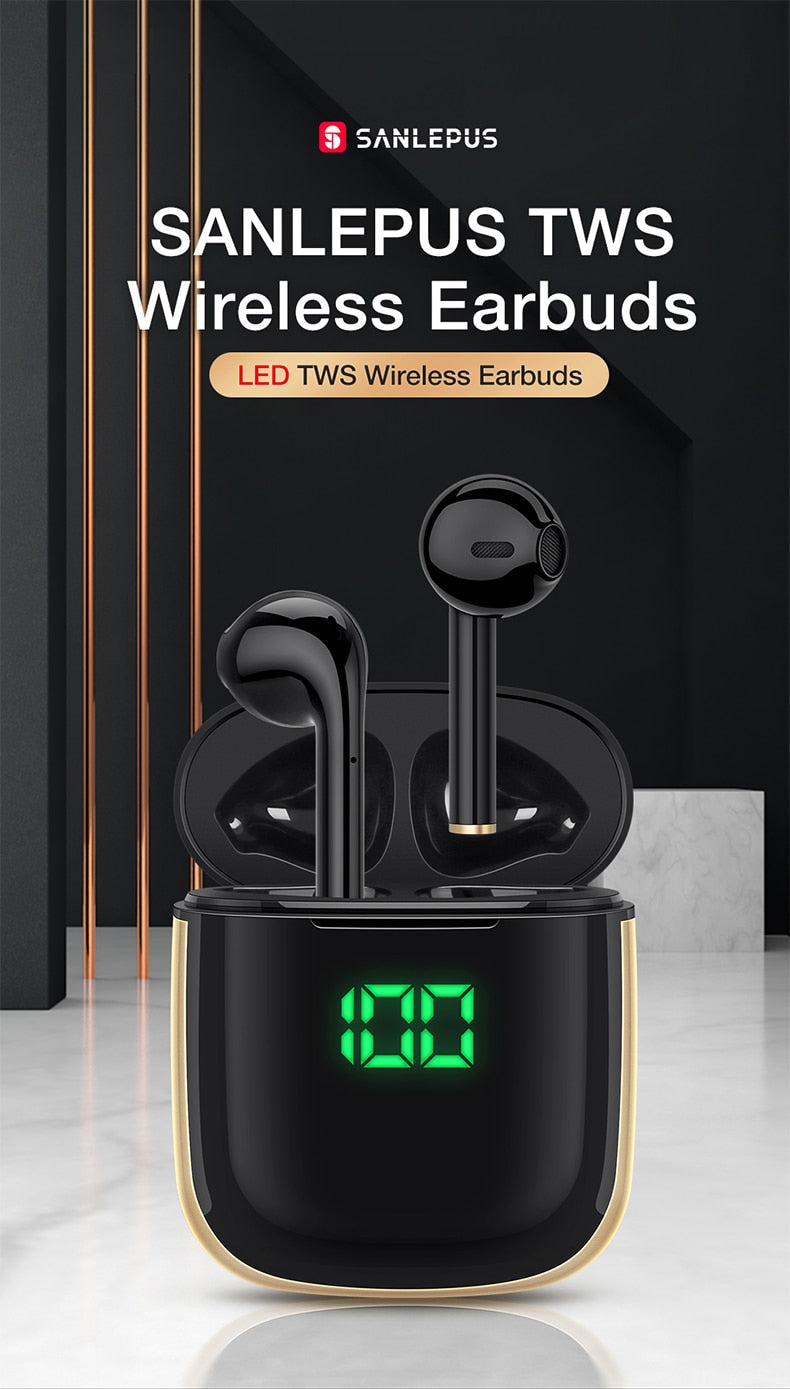 Led Display TWS Earphones Wireless Headphones 3D Stereo Earbuds Gaming Sport Headset For Android iPhone Xiaomi Huawei-2
