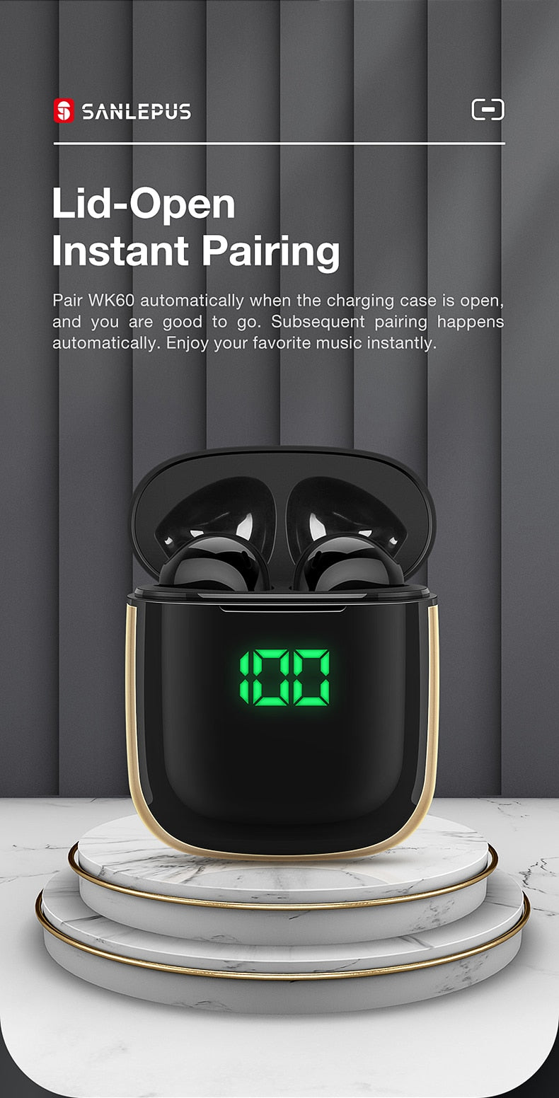 Led Display TWS Earphones Wireless Headphones 3D Stereo Earbuds Gaming Sport Headset For Android iPhone Xiaomi Huawei-1