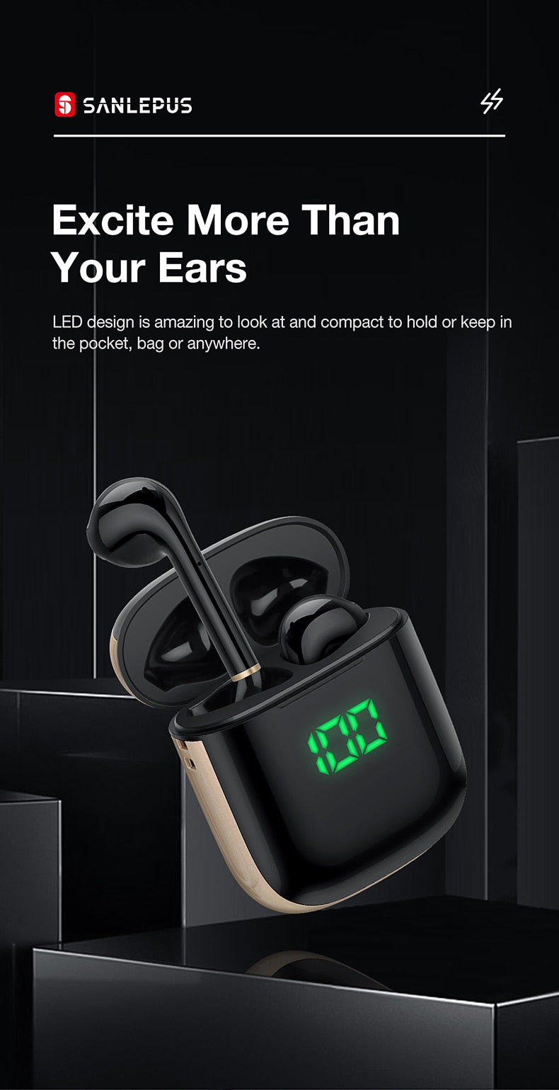 Led Display TWS Earphones Wireless Headphones 3D Stereo Earbuds Gaming Sport Headset For Android iPhone Xiaomi Huawei-4