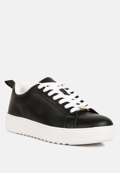 Rouxy Faux Leather Sneakers-1