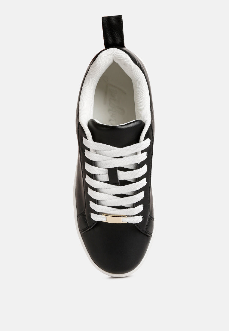Rouxy Faux Leather Sneakers-3